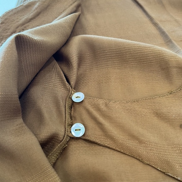 Maeve by Anthropologie Brown Boho Wrap Top with Colorful Embroidery sz.S - Picture 7 of 7